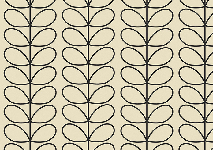 Orla Kiely Linear Stem, Black - Roller Blind - Image 6